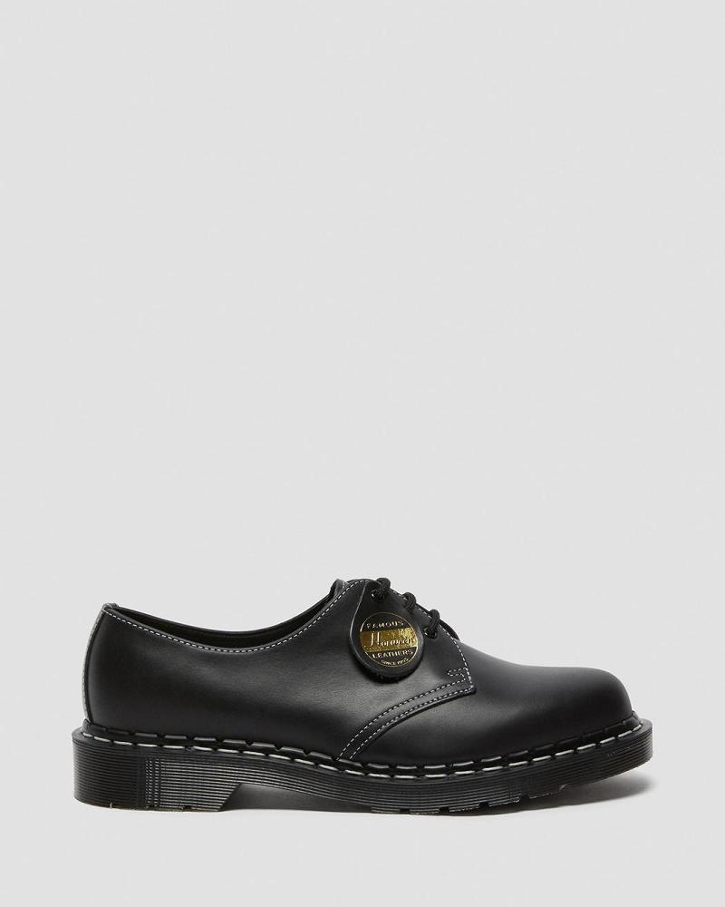 Dr Martens 1461 Made in England Cavalier Lær Oxford Sko Dame Svarte | Norge 43CTV